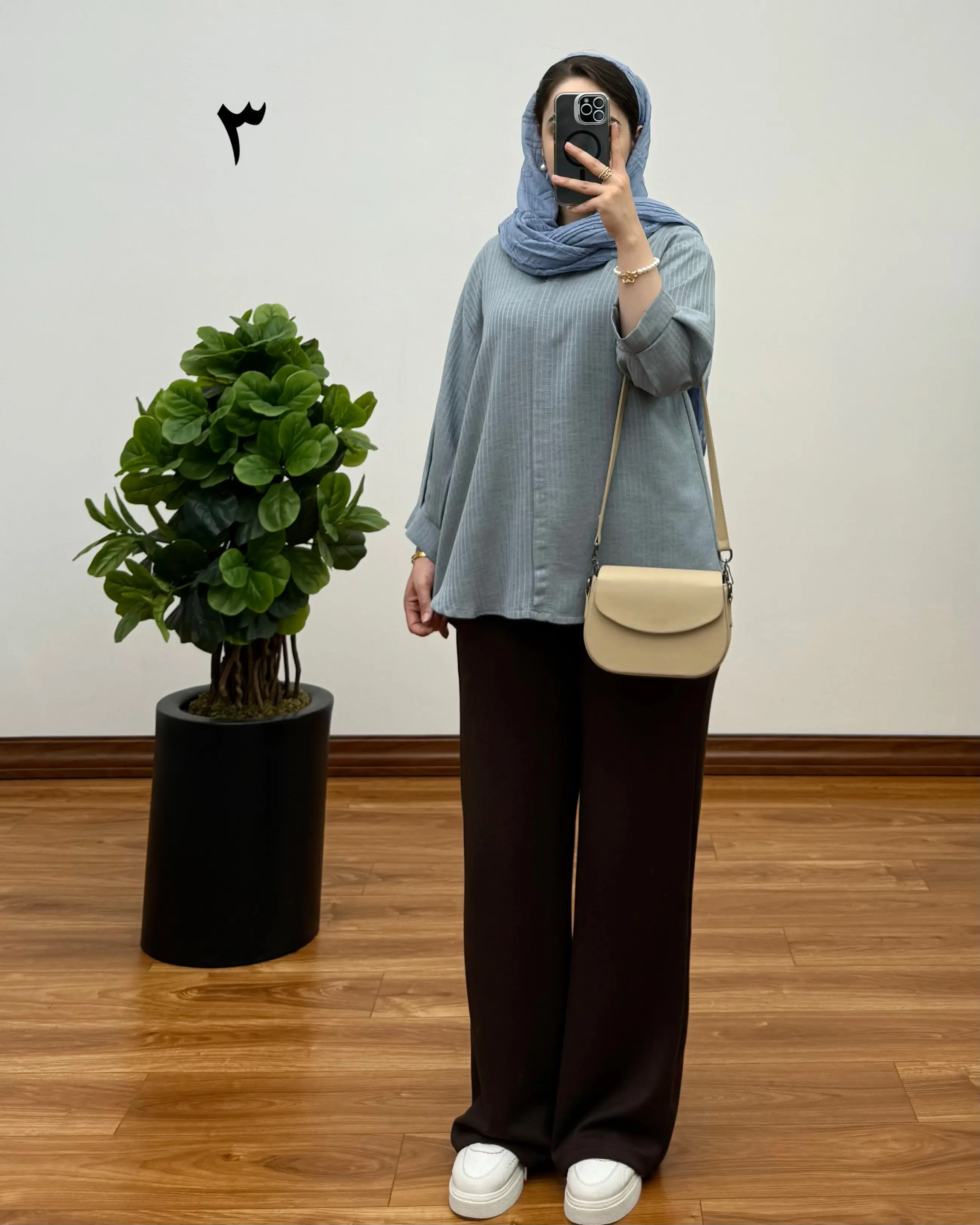 شومیز قاب پک دار لینن دیپلمات